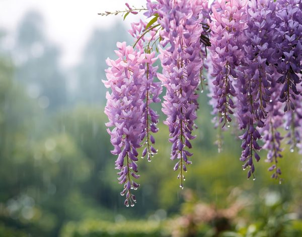 Chinese wisteria climbing plant, used as ornamental flowering vine, suitable for garden decor, seasonal bloom, Earth Day